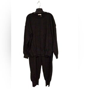 Ekouer black two piece lounge set size XL